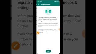 how to WhatsApp number change
