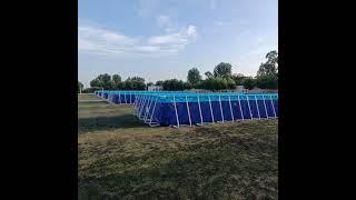 BGO Foldable PVC Tarpaulin Swimming Pool Metal Frame Swimming Pond