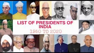 LIST OF ALL PRESIDENT OF INDIA Till Now (1950-2020) All President of India List