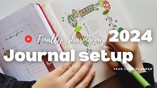 🪷 My Ultimate 2024 Journal Setup | Yearly Goals, Trackers & DIY Ideas #journalwithme