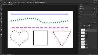 How to Make Dotted, Dashed, & Solid Lines in Photshop Tutorial