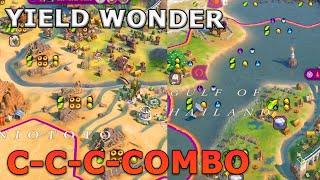 I got my favourite Combo of Yield boosting wonders (Petra and Mausoleum) - Civ 6 Khmer