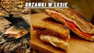 Bushcraft| Biwak w lesie z grzankami z opiekacza. Kuchnia Miszy.