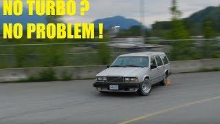 114HP VOLVO WAGON DRIFTS ON DRY PAVEMENT !