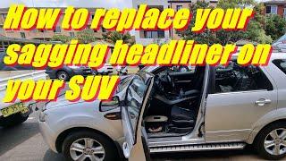 How to professionally replace your sagging headliner