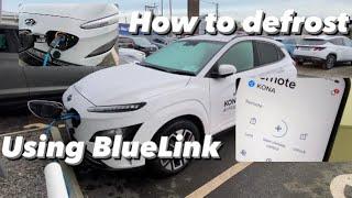 How to defrost Kona Electric and Ioniq5 using the BlueLink app #bluelink #defrost #hyundai