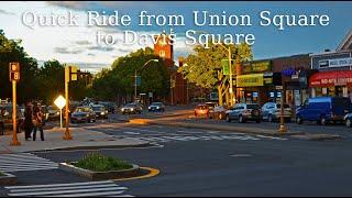 Quick RIde: Union Square to Davis Square Somerville Massachusetts 4k 60fps