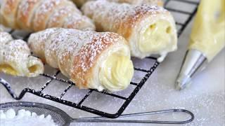 Italian Cream Filled Cannoncini (Horn) by Cooking with Manuela