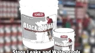 Ames'® Block Wall™ Liquid Rubber Waterproof Coating for Basement Walls and Foundations