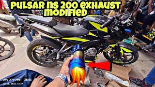 Pulesar ns 200 exhaust sound  || Row sound #ns200 #modified #motovlog