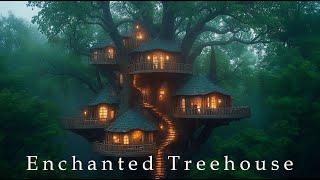 Enchanted Treehouse - Deep Ethereal Ambient Music With Rain - Healing Meditation Soundscape