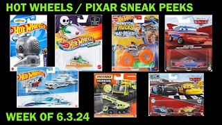 HOT WHEELS 2024 SNEAK PEEKS FOR THE WEEK OF 6/3/24 NEW HOT WHEELS MATCHBOX AND PIXAR