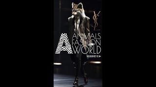 Animals Fashion World | Yves Saint Laurent (YSL) Style | Vogue Photo Midjourney v5