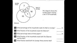 Venn Diagram newspaper question KS2 Maths