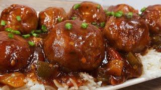 Szechuan Meatballs | Sweet and spicy Sichuan meatballs~ Tasty Schezwan Chicken