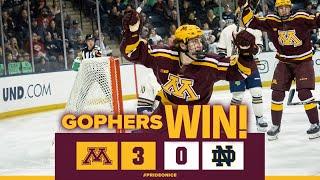 Highlights: #2 Gophers Shut Down Irish in 3-0 Road Win