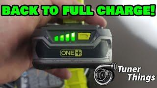 How To Restore A Dead Drill Battery! (Fixing Ryobi 18v One+ Battery) | TunerThings