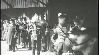 German Kaiser Wilhelm visiting British monarch King George V in England   HD Stock Footage