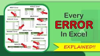 Every type of error explain in Excel, and how to solve it - Excel Tips and Tricks