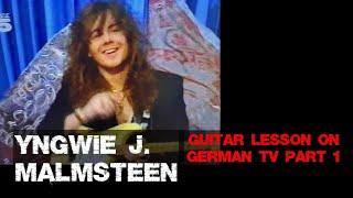 Yngwie J. Malmsteen - Guitar lesson live @ German TV  station