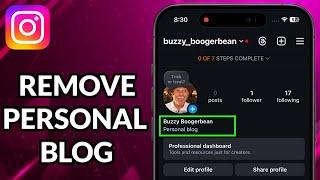 How To Remove Personal Blog From Instagram