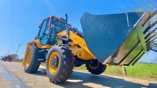 New JCB 3dx 4x4 First Time Working with Mahindra 275 DI XP Plus Eicher 485 with Trolley