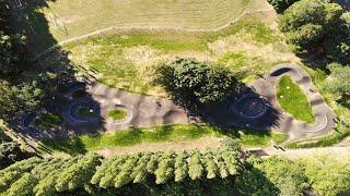 Pumptrack Freiburg - Rundflug mit Blick aus der Drohnenperspektive