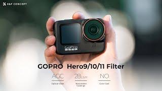 Introducing K&F Concept GoPro HERO 11 HERO 10 HERO 9 ND Filters | With & Without Filter Comparison