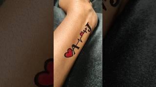 very simple A️J tattoo design #shorts #trending #viral