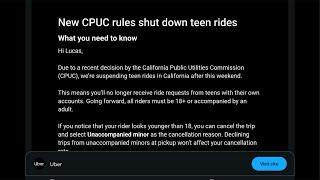 CPUC shuts down Uber Teen rides. This is good news.