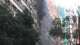 Fire at Chun yeung street north point Hong Kong