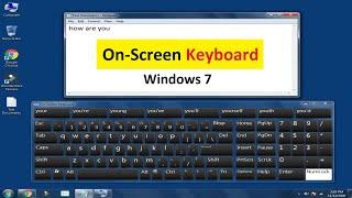 On Screen Keyboard In Windows 7 | Computer Me Keyboard Kaise Laye Windows 7