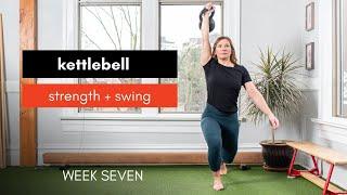 Strength + Swing | 30 min | At Home Kettlebell #Strength + Endurance | Clean, Lunge and Press 7/7