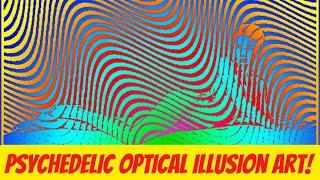 Optical Illusion Psychedelic Art Prints  #opart #printmaking #psychedelic  #psychedelicart #psyart