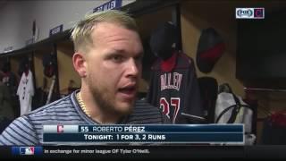 Roberto Perez liked Cleveland Indians at-bats vs. Estrada, Trevor Bauer battling through