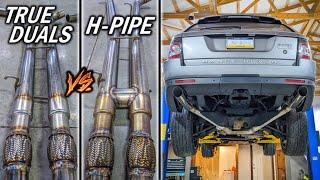 True Duals vs. H-Pipe Sound Comparison on a Supercharged V8