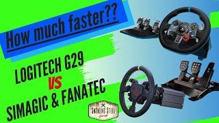 How much faster is it? Logitech G29 Vs Simagic M10 and V3 Fanatecs.