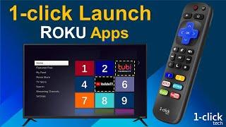 1-click launch Any APP on ROKU using 1-clicktech NEW RT-Series remote control