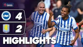 Two Sent Off and Six Goals!  | Brighton & Hove Albion v Aston Villa Highlights | BWSL 2024-25