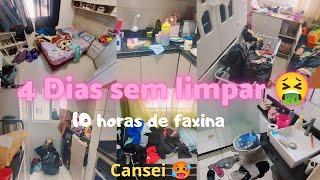 CANSEI!! 4 DIAS SEM LIMPAR A CASAFAXINA COMPLETA/PESADA-FAXINA DETALHADA NA CASA TODA/TAVA UM NOJO