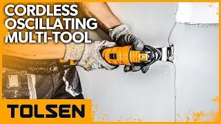 Tolsen 20V Cordless Oscillating Multi Tool with 6 Variable Speed & 3.2° Oscillating Angle