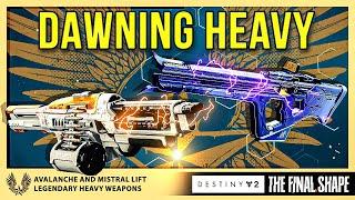 Dawning Heavy Weapons: Avalanche And Mistral Lift God Rolls