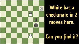 Checkmate in 2 moves for white!