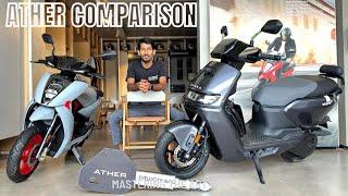 Ather Rizta vs Ather 450x - Ultimate Ather Scooter Comparison Review @Beingmandywheels