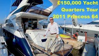 £150,000 Yacht Quarters Tour : 2011 Princess 64