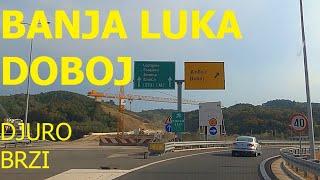 Banja Luka - Doboj, driving by car, "9 January" highway, August 2024