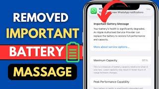 Important battery message iPhone|Unknown part battery iPhone Xr Xs/11/12/13/14/15 Pro Max 6/7/8 Fix