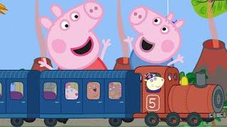 Peppa Pig's Train Ride  Peppa Pig Official Channel Family Kids Cartoons