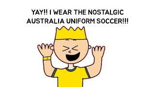 Steven Wear A Nostalgic Australia Uniform Soccer (For Galang Ganendra The Boy)