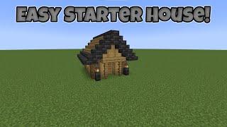 How To Make A Starter House In Minecraft Tutorial